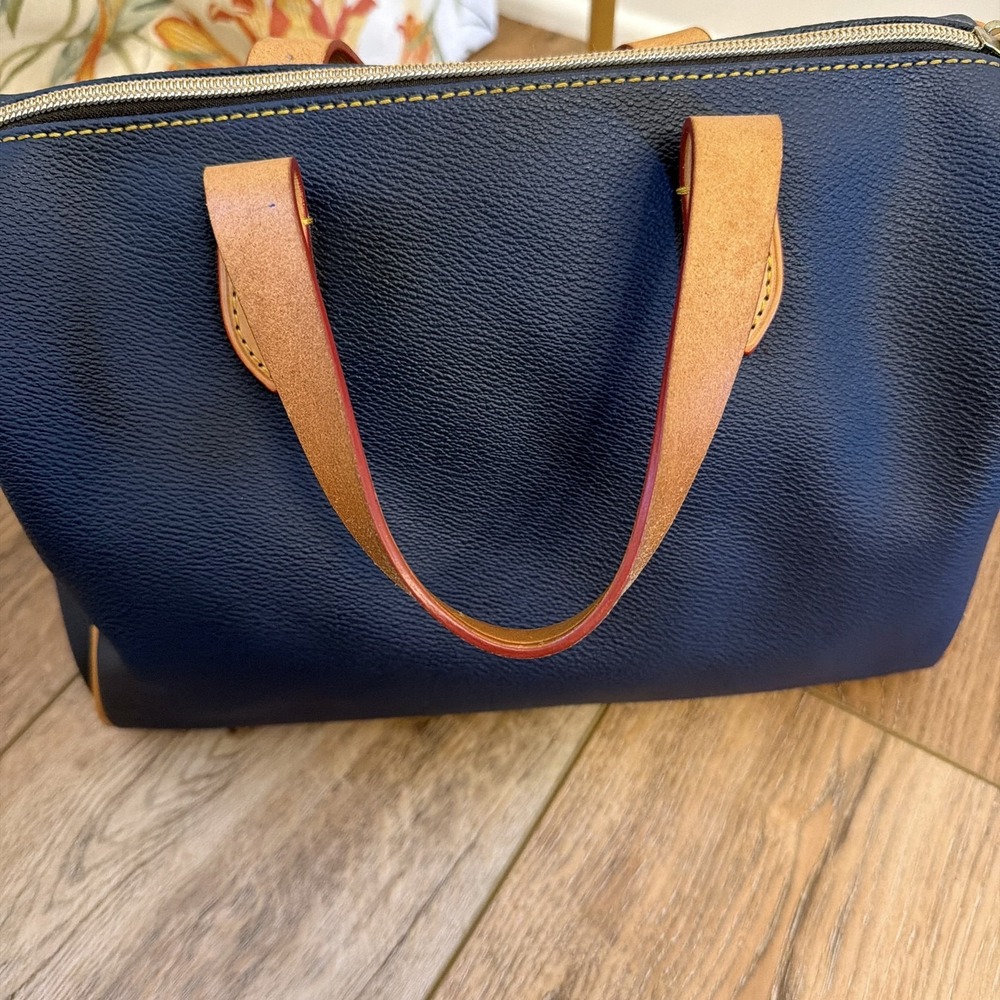 Dooney & Bourke Women's Medium Navy Dome Satchel - Picture 5 of 11